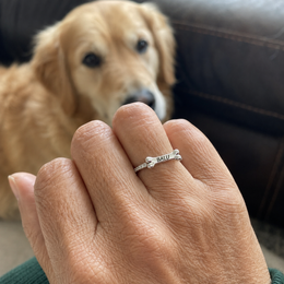 Soulmate Dog Bone Ring - with custom name