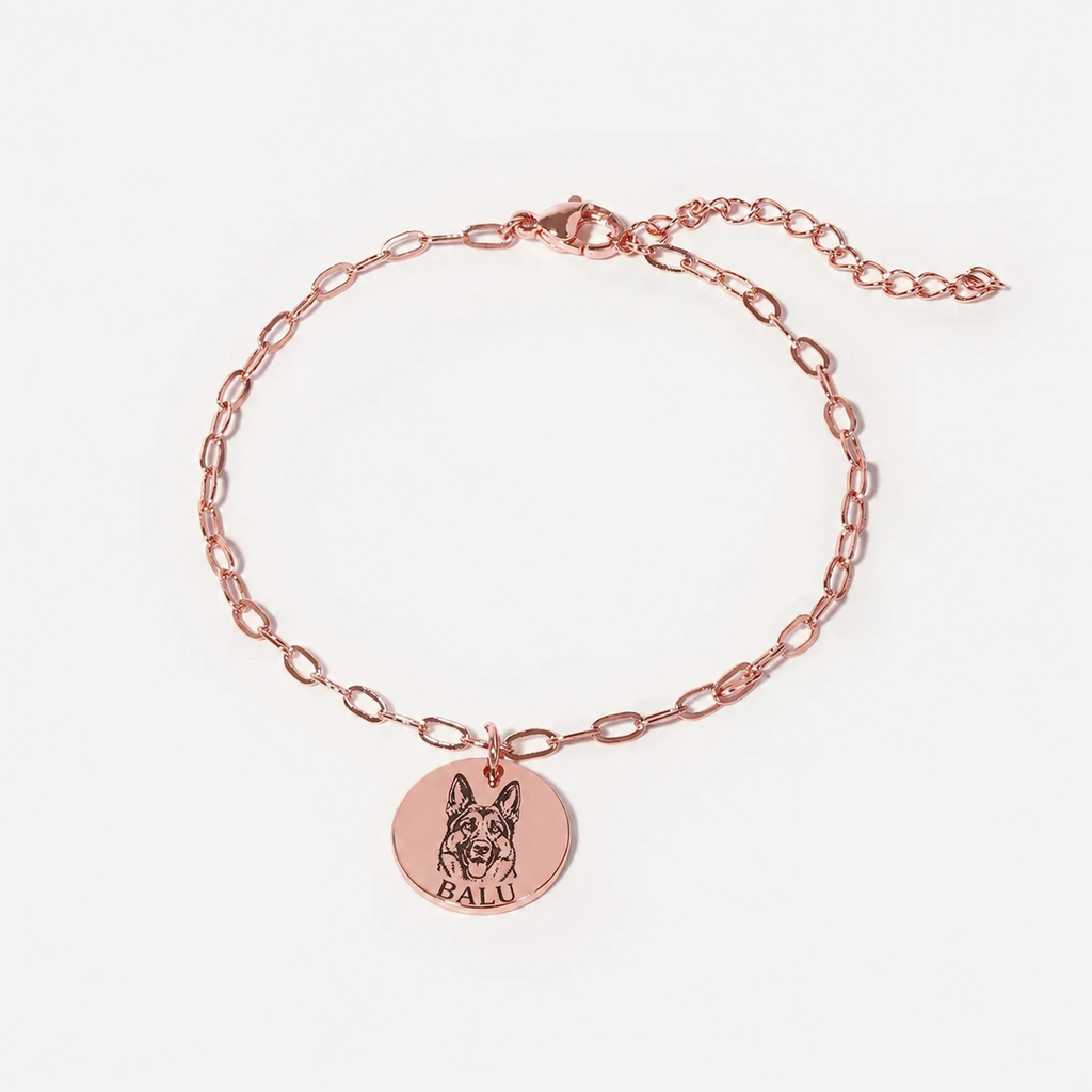 Herzensspur Paperclip-Armband – Tierporträt – Produktbild 7