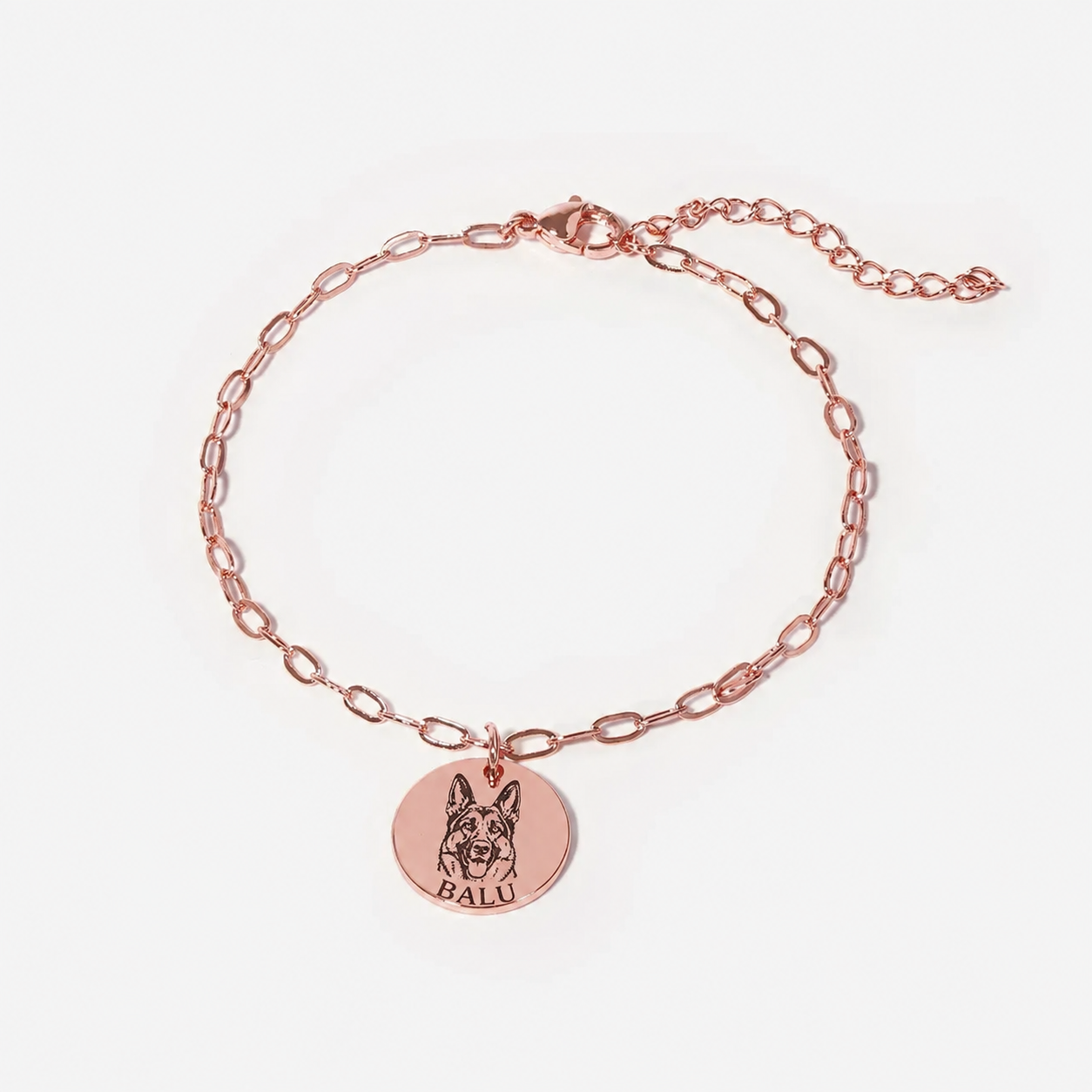 Herzensspur Paperclip-Armband – Tierporträt – Produktbild 7