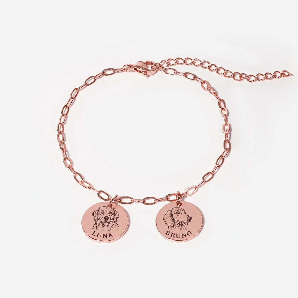 Herzensspur Paperclip-Armband – Tierporträt – Produktbild 8