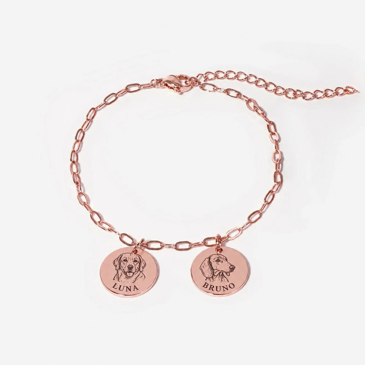 Herzensspur Paperclip-Armband – Tierporträt – Produktbild 8