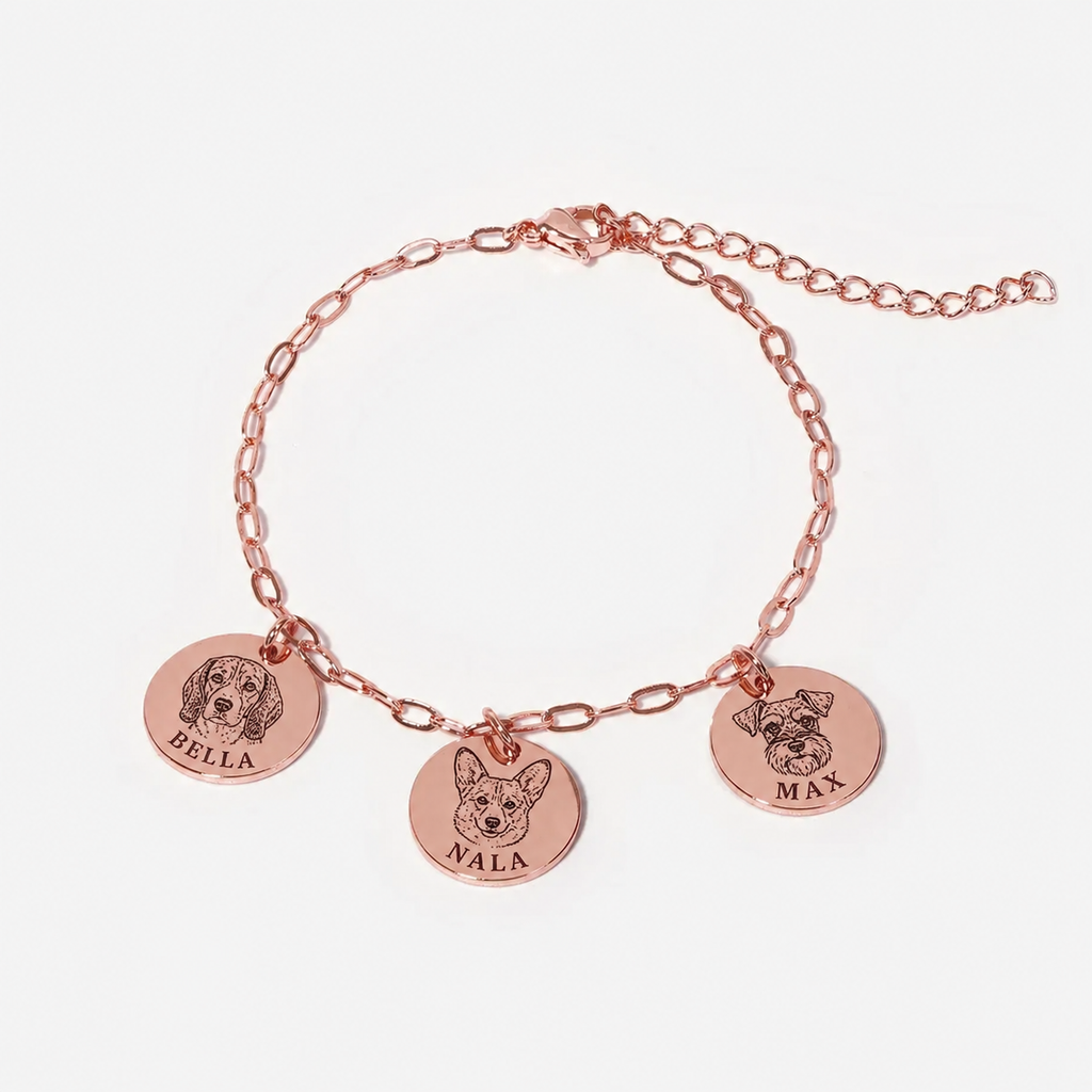 Herzensspur Paperclip-Armband – Tierporträt – Produktbild 9