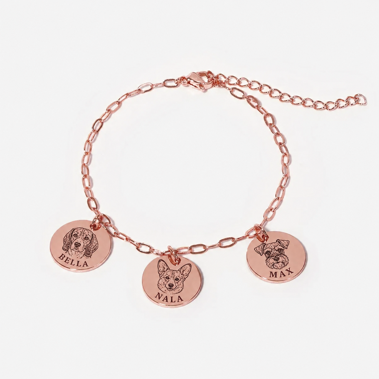 Herzensspur Paperclip-Armband – Tierporträt – Produktbild 9