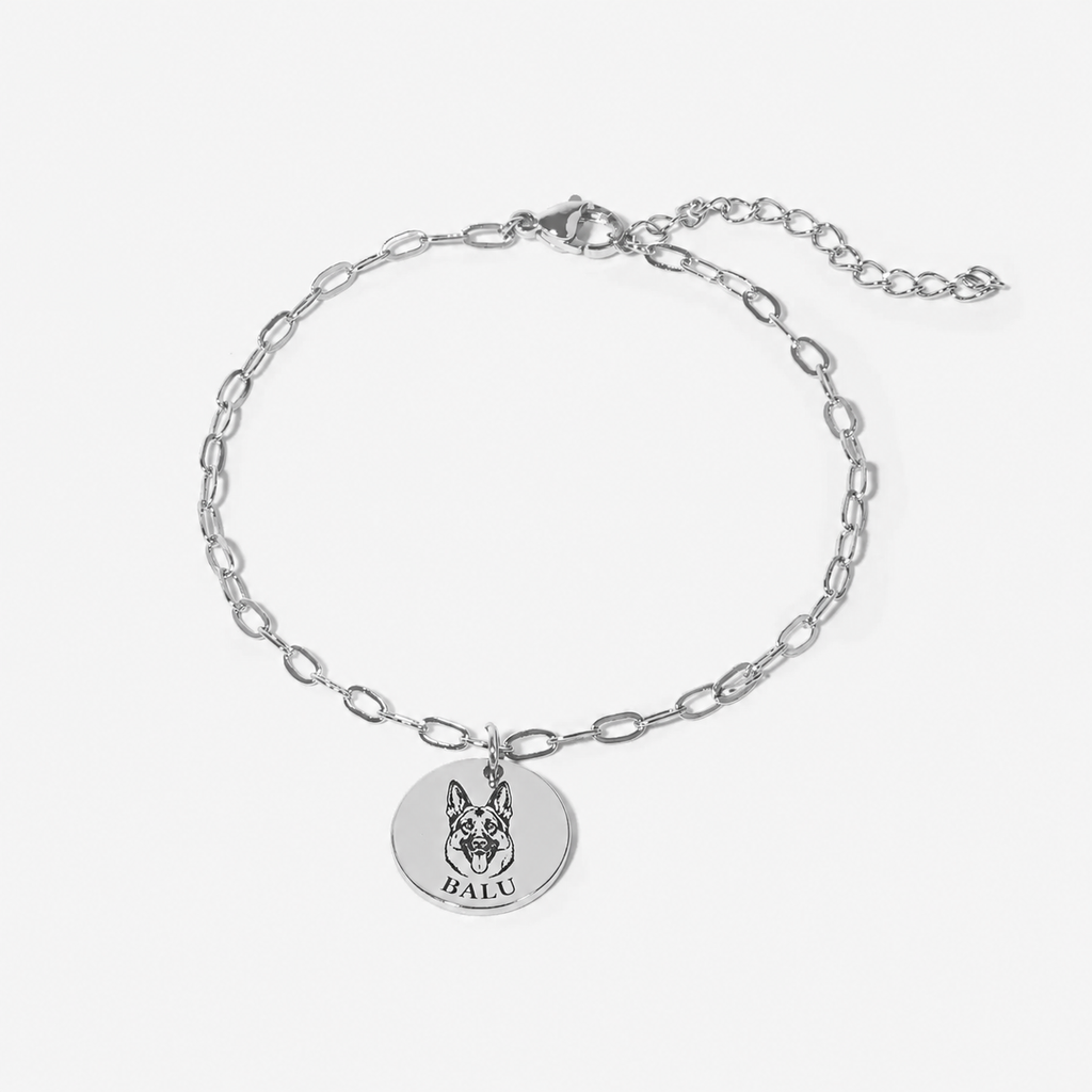 Herzensspur Paperclip-Armband – Tierporträt – Produktbild 11