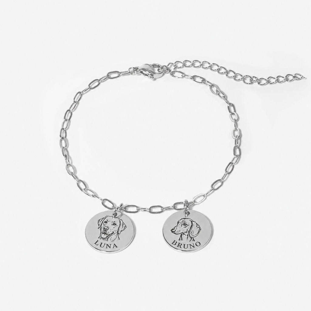 Herzensspur Paperclip-Armband – Tierporträt – Produktbild 12