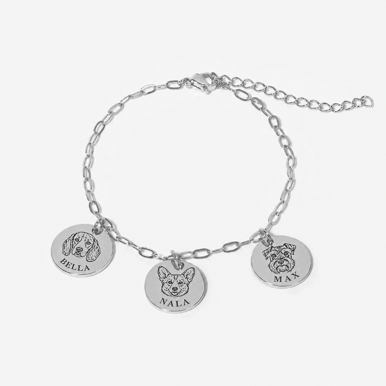 Herzensspur Paperclip-Armband – Tierporträt – Produktbild 13