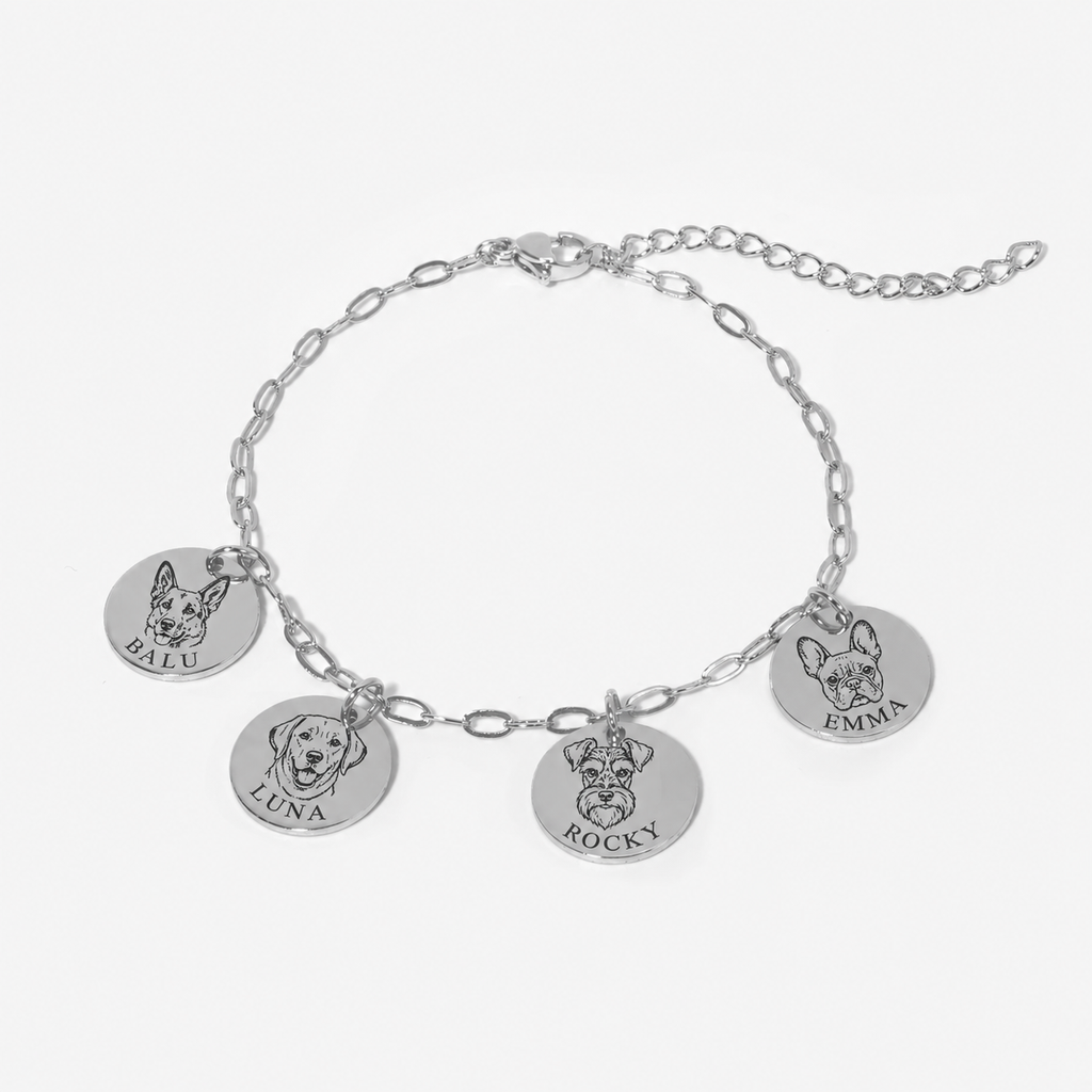 Herzensspur Paperclip-Armband – Tierporträt – Produktbild 14