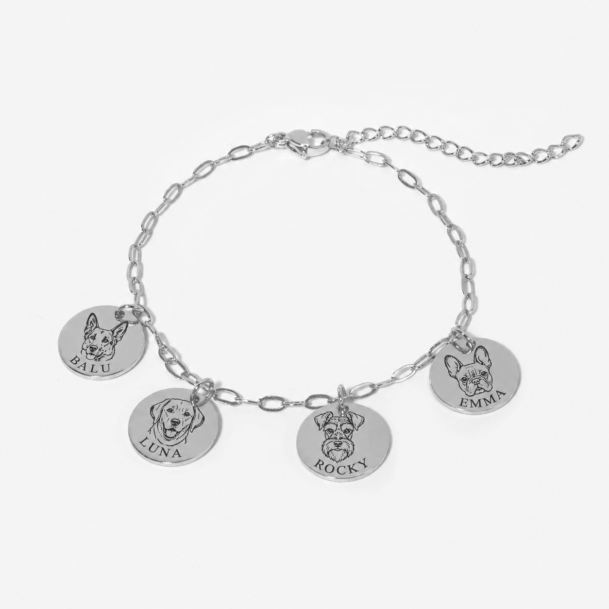 Herzensspur Paperclip-Armband – Tierporträt – Produktbild 14