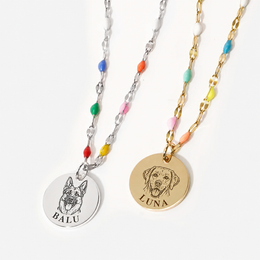 Rainbow Bridge Necklace – Pet Portrait & Name