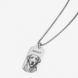 Always-with-You Necklace – Pet Portrait & Name