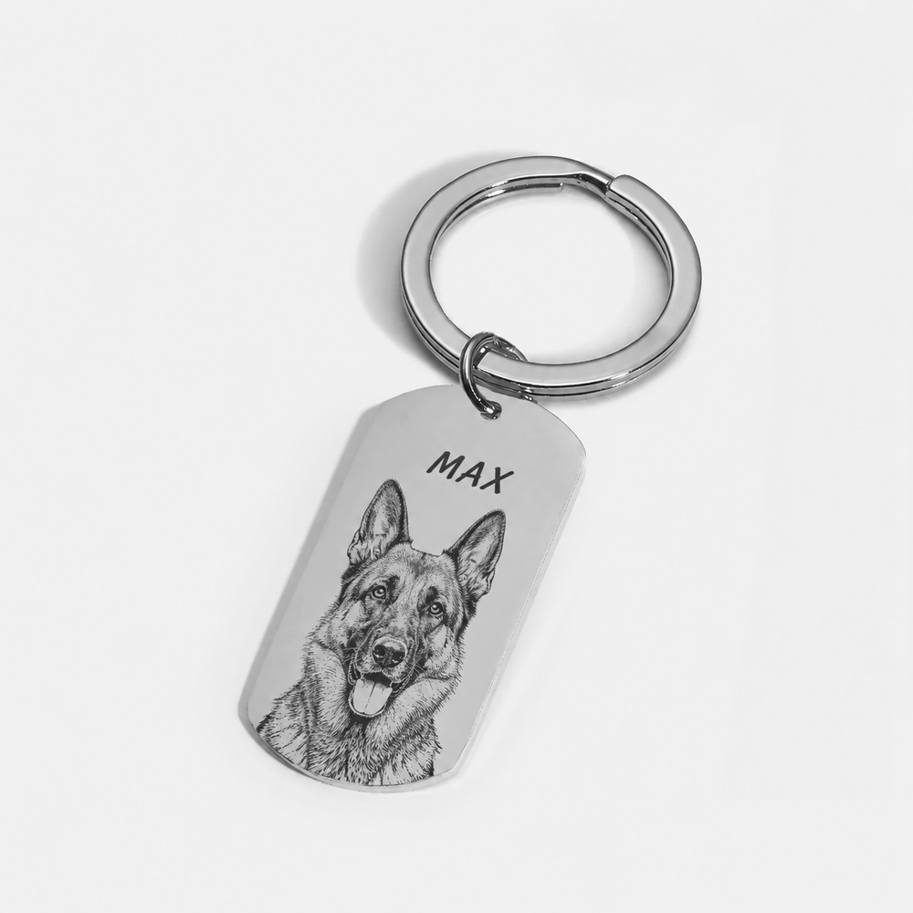 Every-Day-with-You Keychain – Pet Portrait & Name