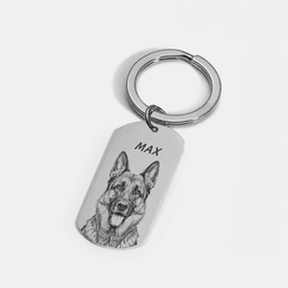 Every-Day-with-You Keychain – Pet Portrait & Name